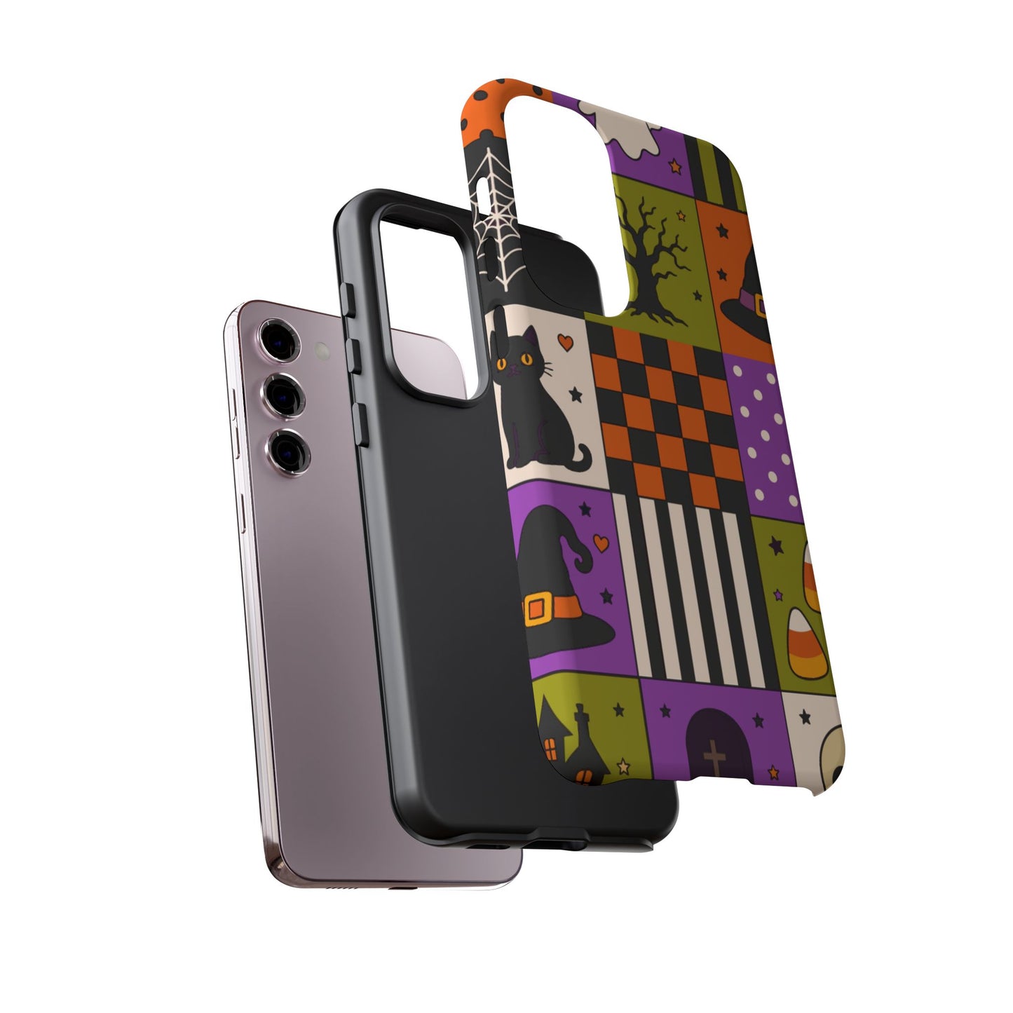 Protective Phone Case – Spooky Patchwork