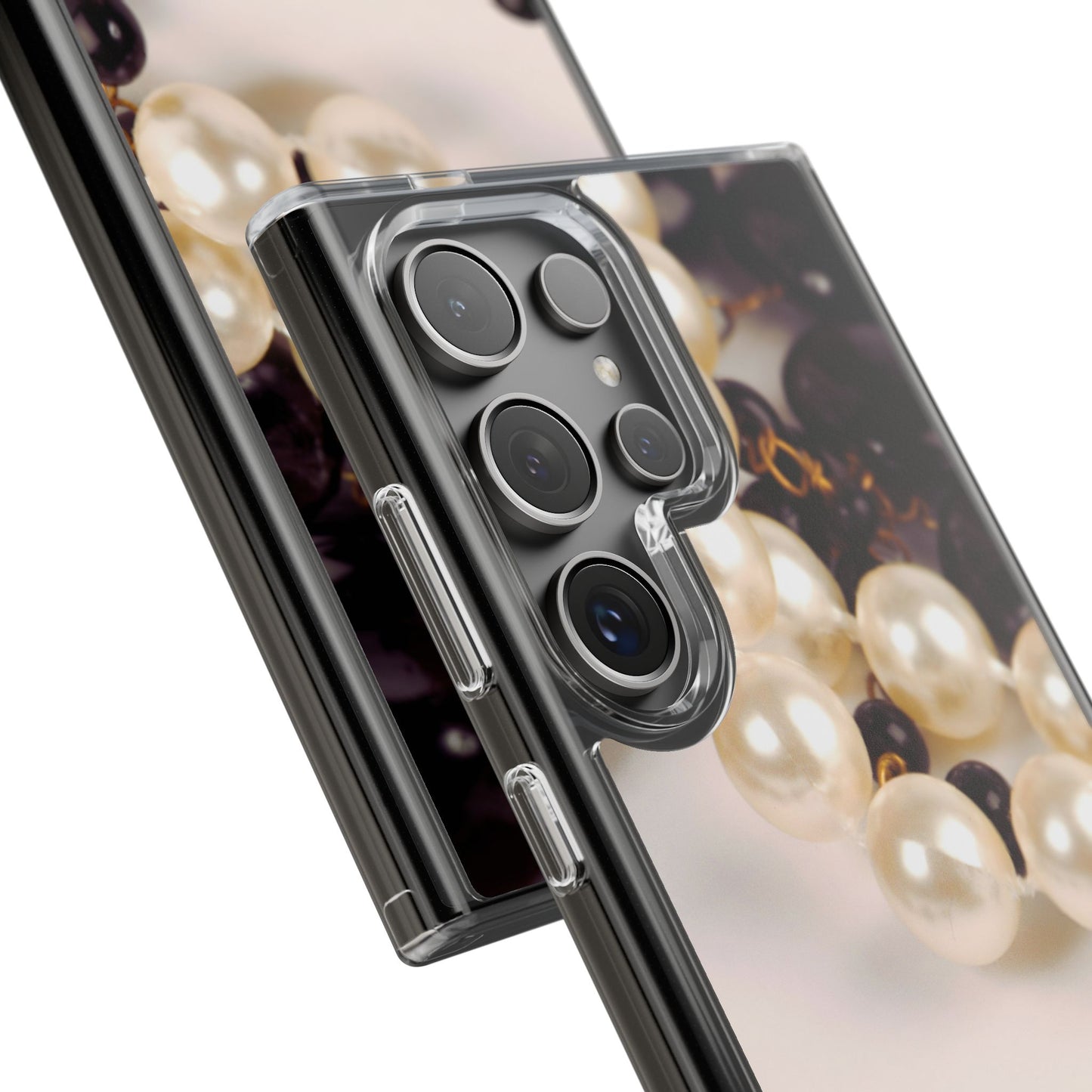 Clear Phone Case – Noir Pearl