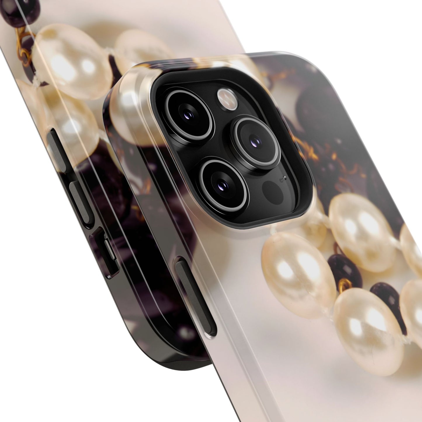 Impact-Resistant Phone Case – Noir Pearl
