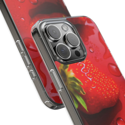 Clear Phone Case – Strawberry Drip
