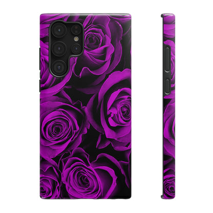 Impact-Resistant Phone Case – Amethyst Roses