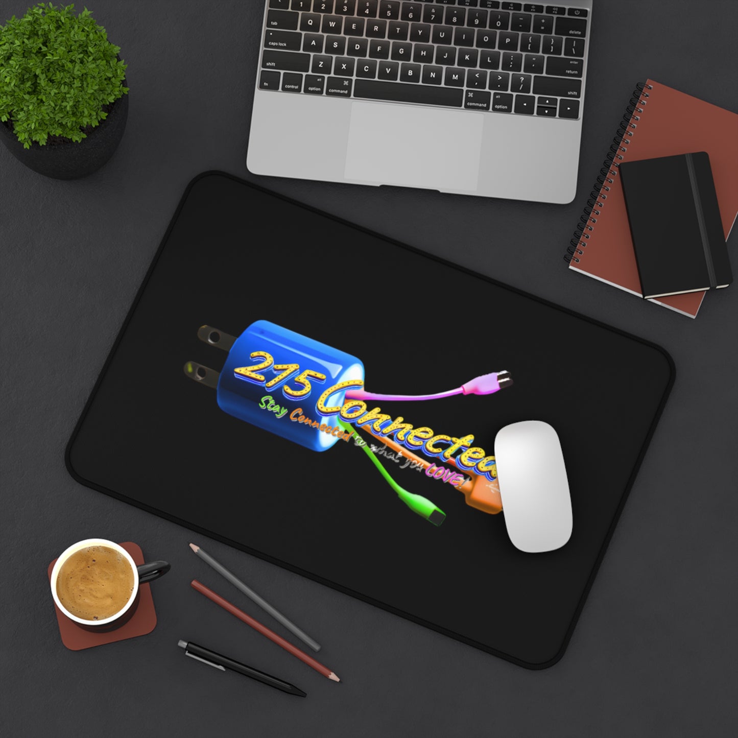 Neoprene Desk Mat – Smooth Non-Slip Surface with 215 Connected Official Logo