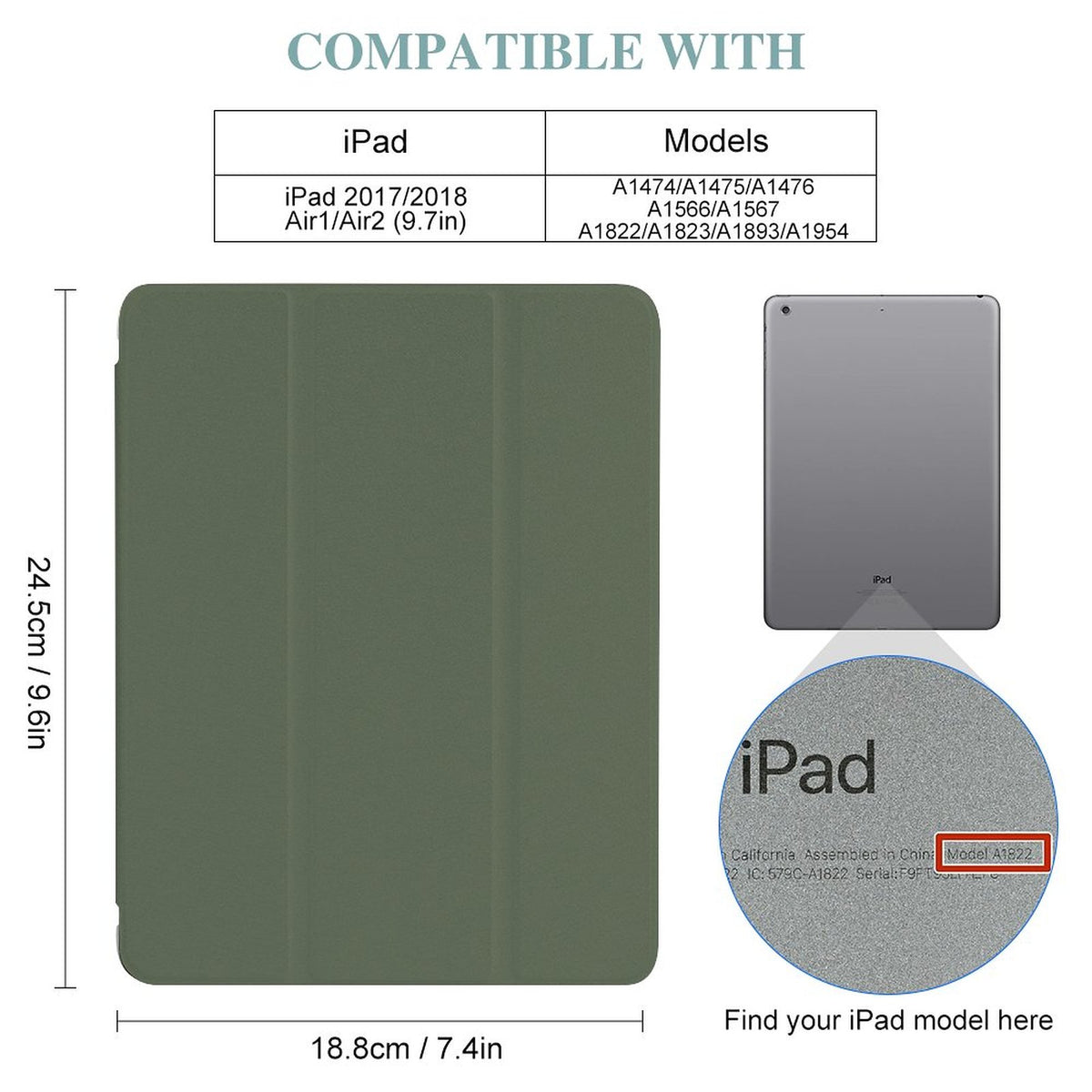 Tablet Case with Pencil Holder – Cabin Green