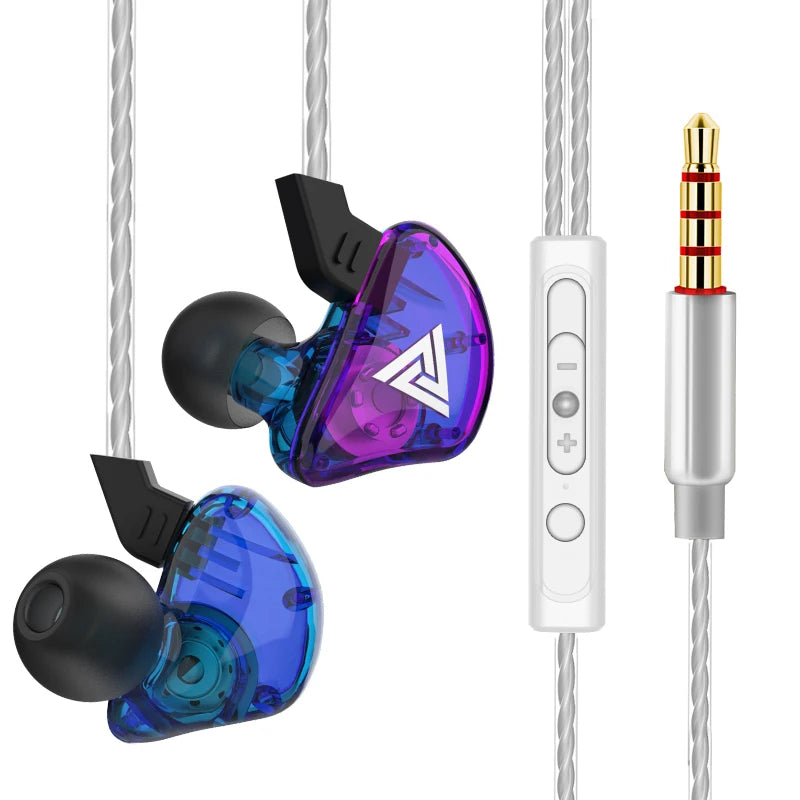 Original QKZ AK6 Copper Driver Hifi Wired Earphone 3.5MM Race Sport Headphone Bass Stereo Headset Music Earbuds in Ear with Mic