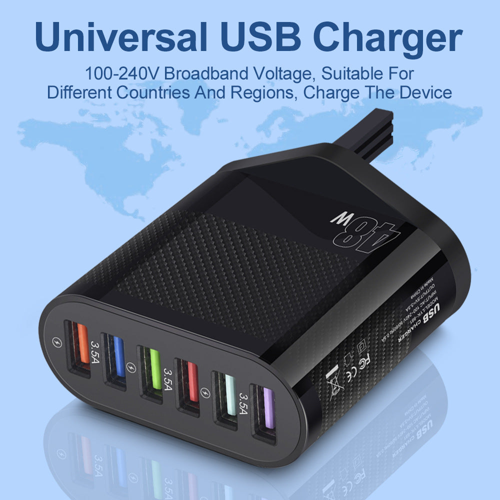 USB Wall Charger – 6-Port High Output