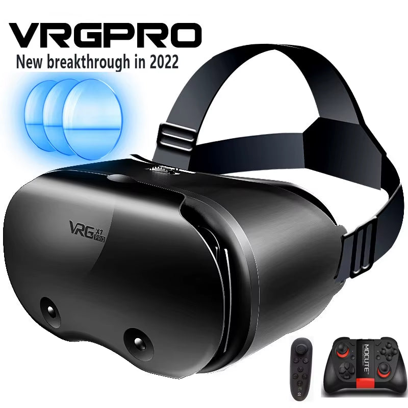 Vrgpro X7 3D Helmet VR Glasses 3D Glasses Virtual Reality Glasses VR Headset for Google Cardboard 5-7' Mobile with Original Box