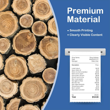 2 1/4" X 50' Thermal Receipt Paper Rolls 50 Rolls, Cash Register Paper, BPA Free Receipt Paper