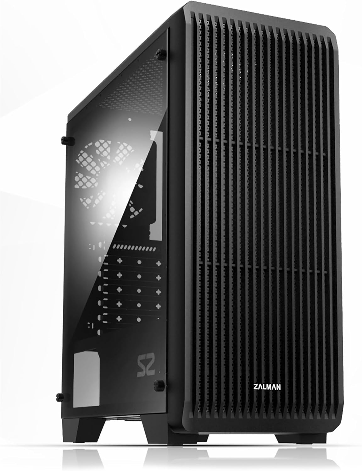 S2 ATX Mid-Tower PC Case, 3 X Pre-Installed 120Mm  Quiet Fans (Support up to 8 Fans), High Airflow Mesh Front Panel, Support Gpus up to 330Mm, USB 3.0