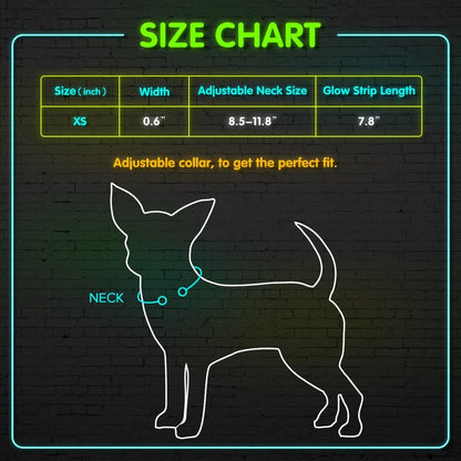 Light up Dog Collar, Rechargeable LED Dog Collar Glow in the Dark Cat Collar Reflective Puppy Collar Safety Dog Lights for Night Walking (Pink, XS)