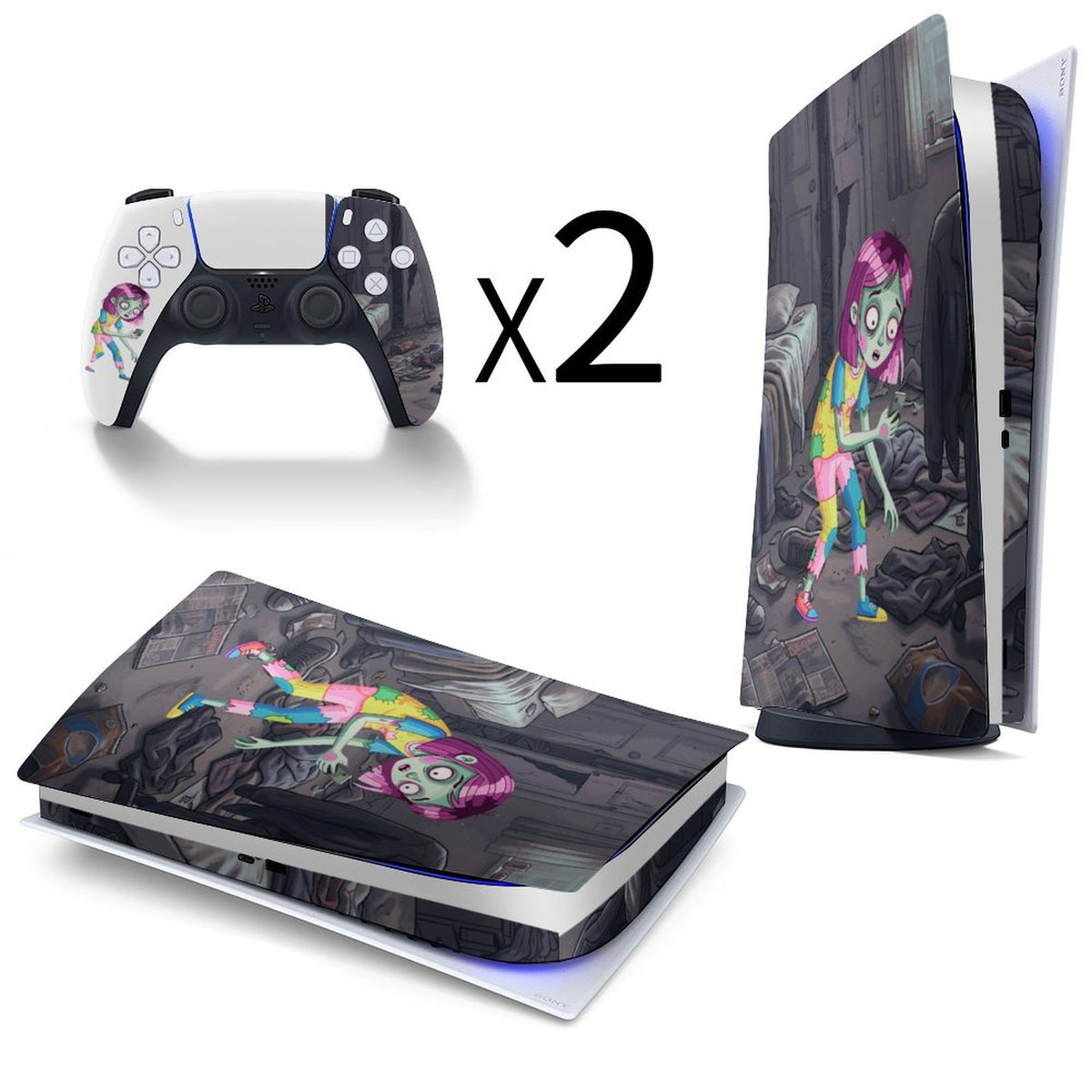 Console Skin Kit – Game Over – Compatible with PlayStation 5 Digital Edition