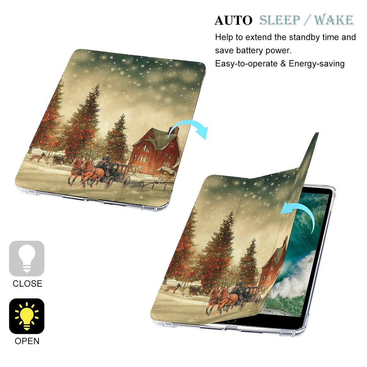 Tablet Case with Pencil Holder – Home for Christmas