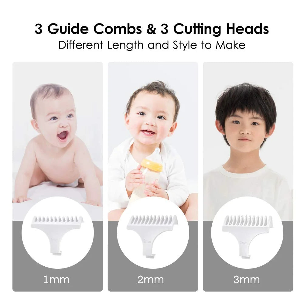 Baby Hair Clippers KM-1319 Mini Portable Electric Baby Hair Trimmer USB Rechargeable Hair Clipper Kids Hair Cutting Quiet Infant Household Shaver