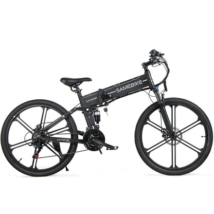 [UK Direct]  LO26-II 10Ah 48V 500W 26 Inches Moped Electric Bike Smart Folding Bike 80Km Mileage Max Load 100-150Kg with EU Plug Dual Dics Brake
