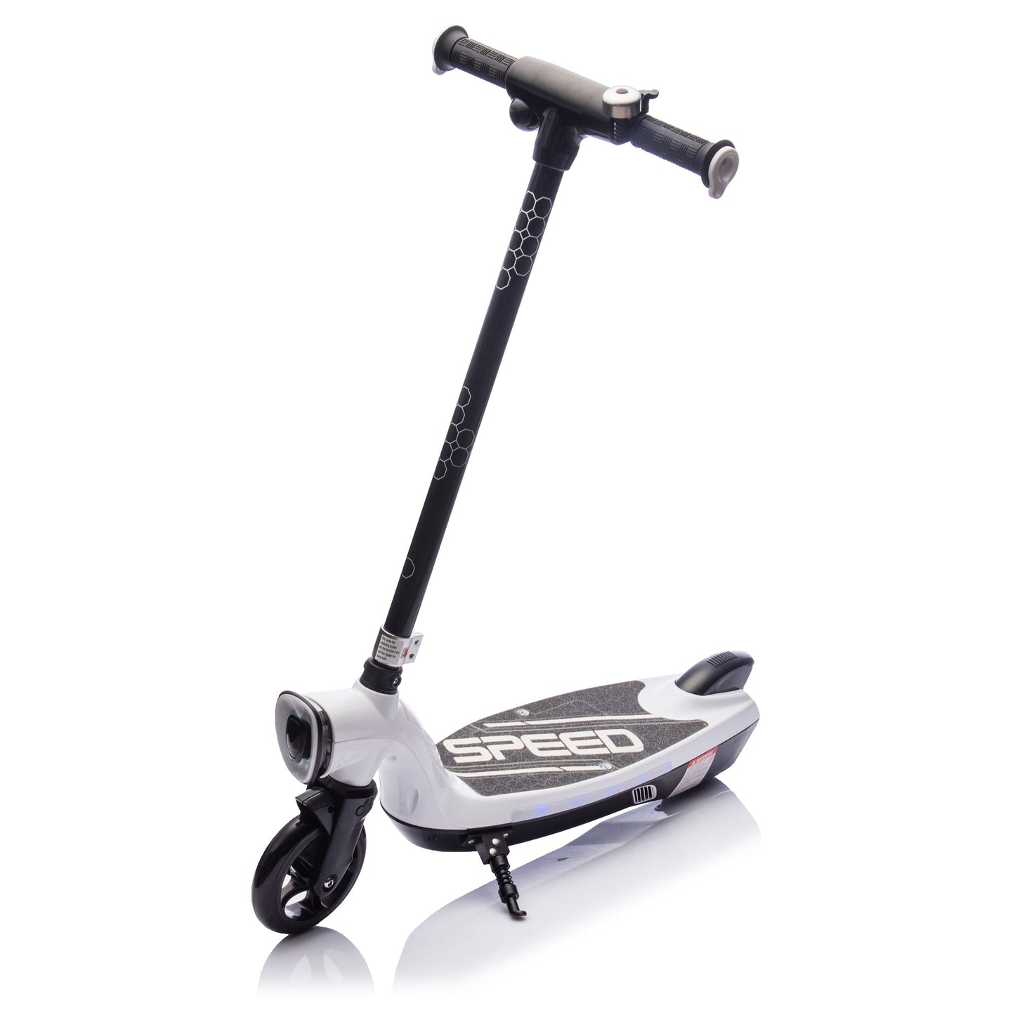 Kids Electric Scooter - 5.59-6.84 MPH, LED Lights, Rear Brake, Kickstand, Bell, Ages 6+