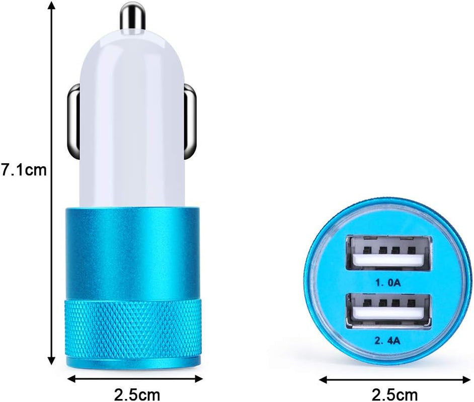 Car Charger,  3.4A 2 Pack USB Smart Port Charger Compatible with Iphone 16 15 14 13 12 11 SE X 8 7 Pro, Pro Max, Plus, Samsung Galaxy S24 S23 S22 S21 S10 plus Note 20, LG, Pixel, Ipad Pro