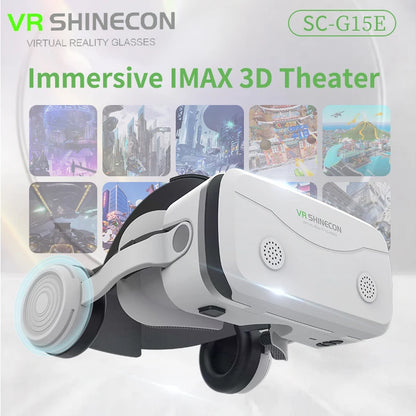 Virtual Reality VR Glasses 3D Headset Devices Viar Helmet Goggles Lenses Smart for Smartphones Phone Mobile Realidade Headphone