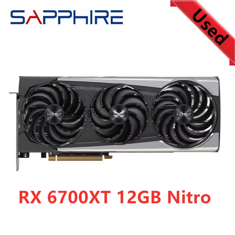RX 6700 XT 6700XT RX6700 Nitro 12GB GPU Video Card AMD Radeon RX6700XT Graphics Cards Desktop PC Office Computer Game