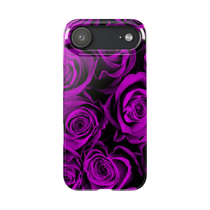Slim Phone Case – Amethyst Roses