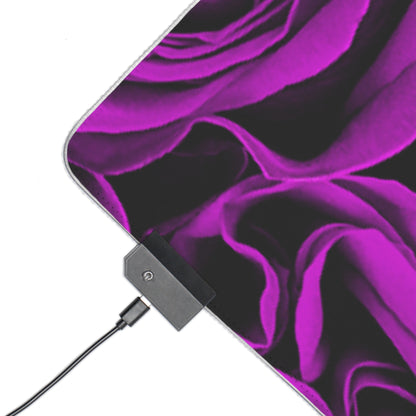 Gaming LED Desk Mat – Amethyst Roses