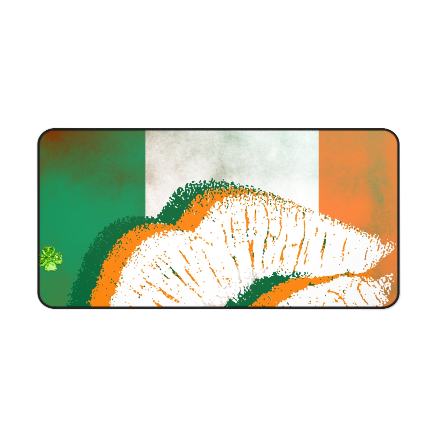Neoprene Desk Mat – Irish Lip St. Patrick’s Day Design