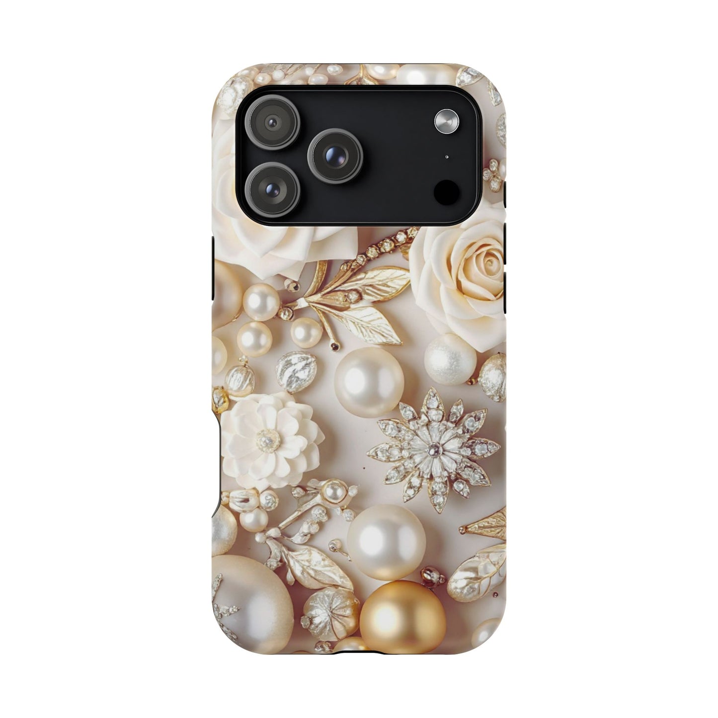 Wireless-Charging Compatible Case – Ivory Opulence