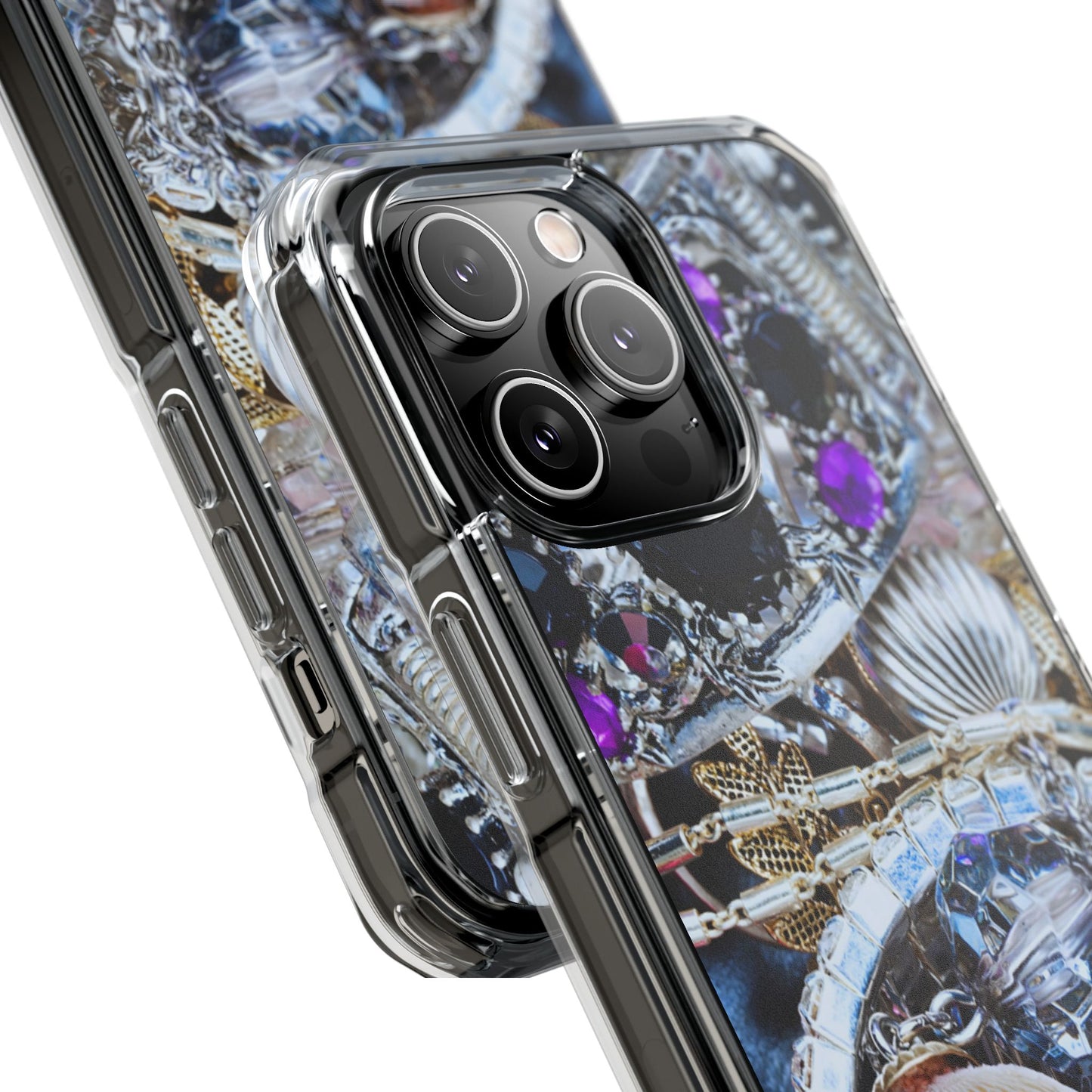 Clear Magnetic Phone Case – Chrome Jewel
