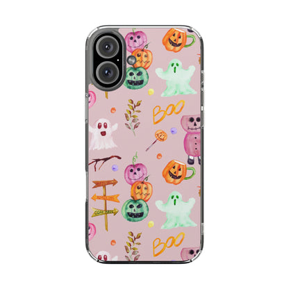 Clear Magnetic Phone Case – Spooky Doodles – Compatible with iPhone 13–16 Series