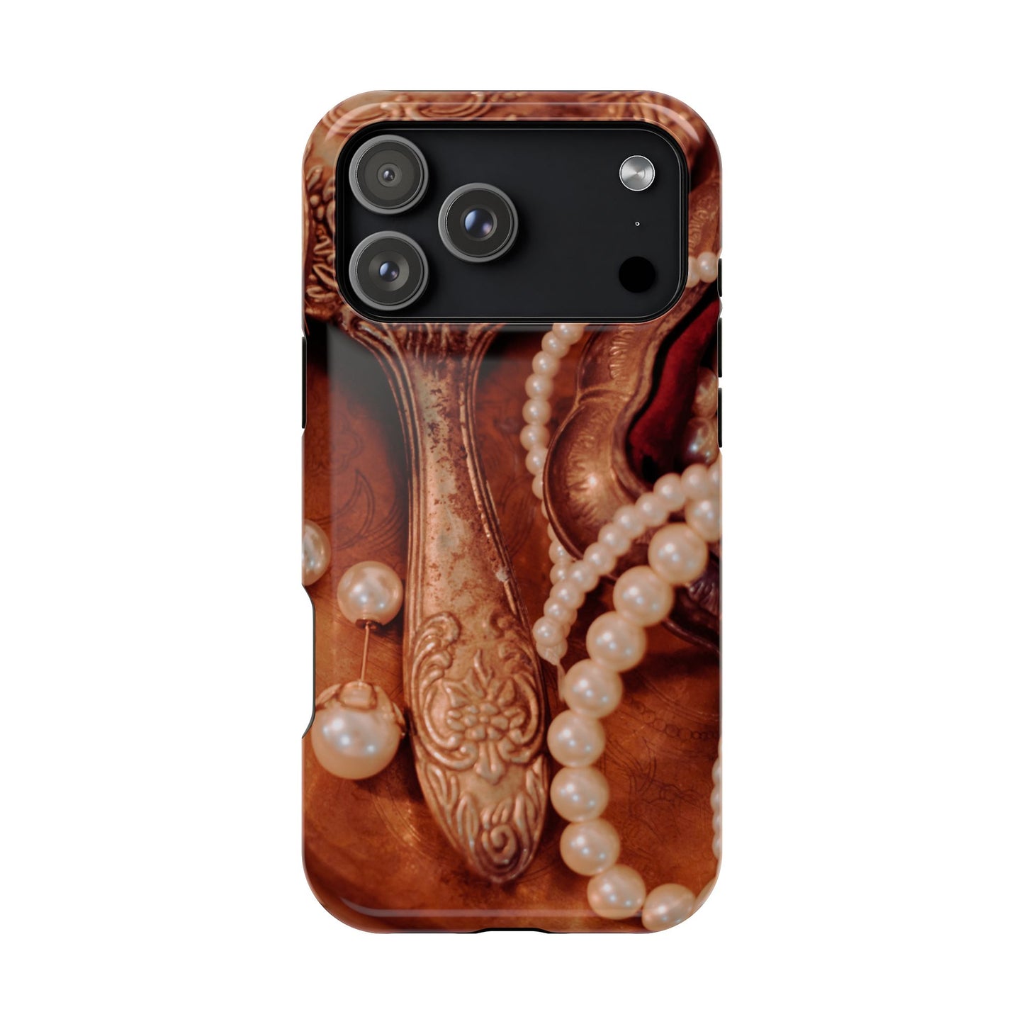 Wireless-Charging Compatible Case – Bronze Vanity