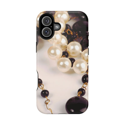 Impact-Resistant Phone Case – Noir Pearl