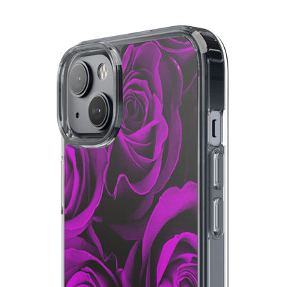 Clear Phone Case – Amethyst Roses
