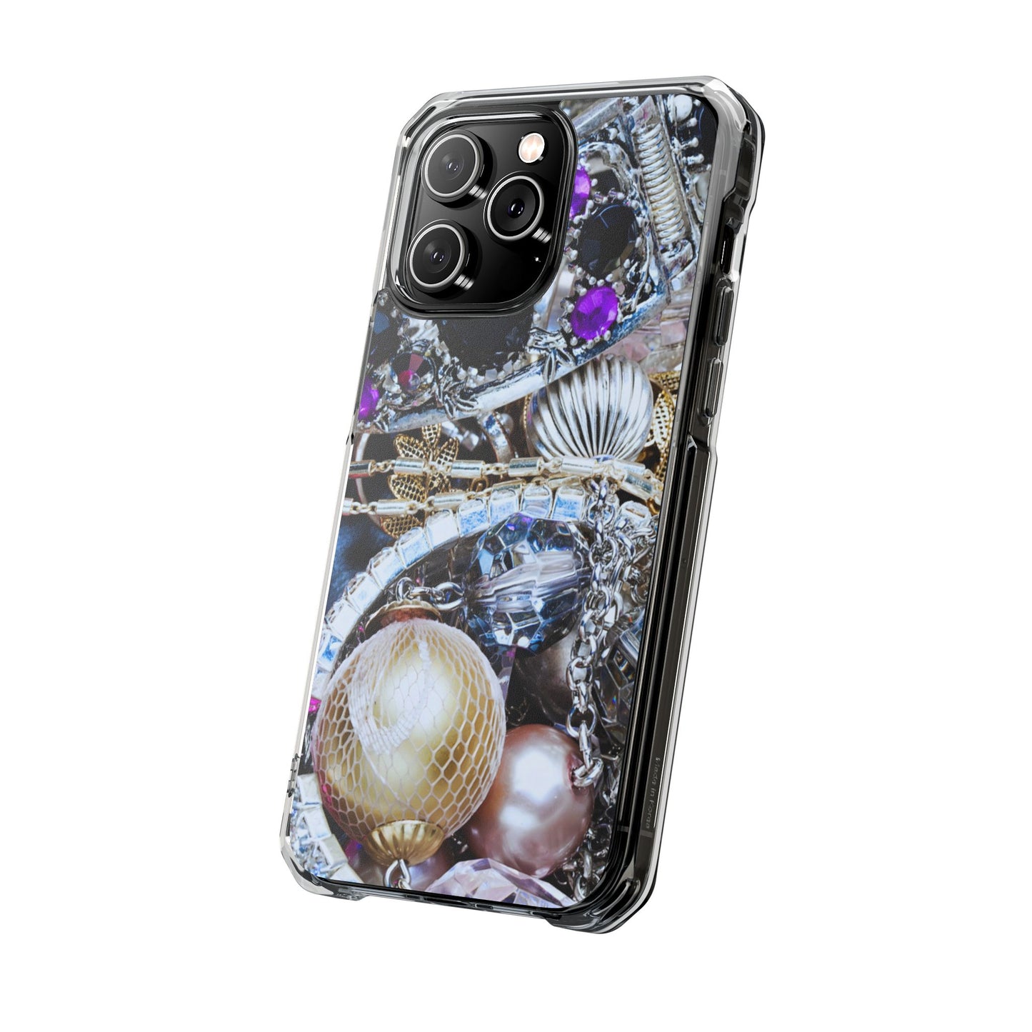 Clear Magnetic Phone Case – Chrome Jewel