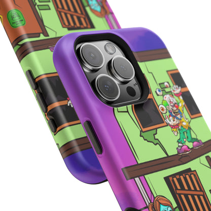 Zombie Arcade Phone Case — Colorful Cartoon Horror Impact-Resistant iPhone Cover