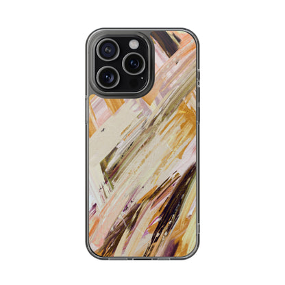 Clear Phone Case – Brush & Bronze