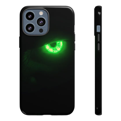 Protective Phone Case – Neon Green Monster Eyes