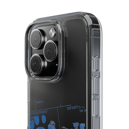 Clear Phone Case – Mom’s Little Blue Footprints
