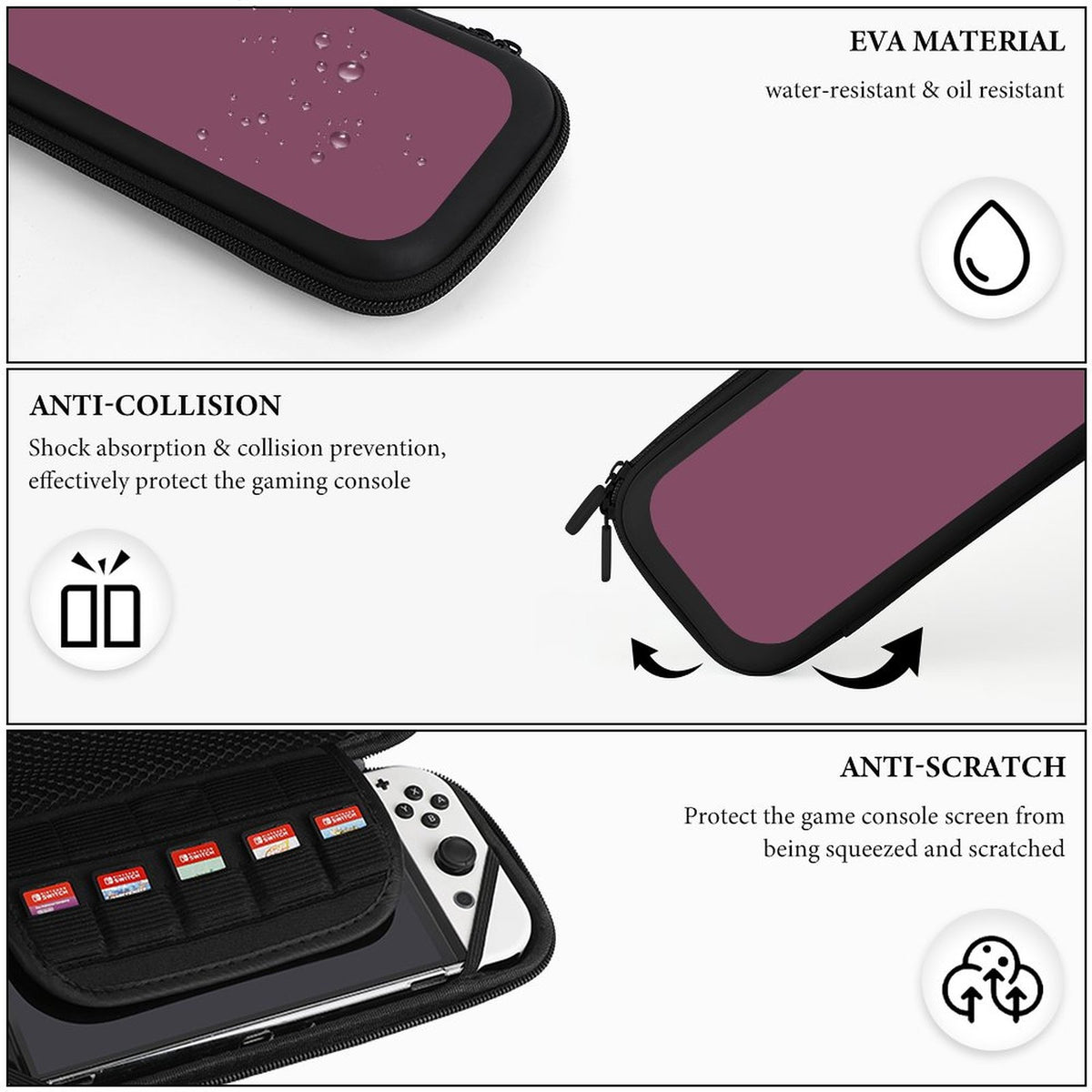Travel Case – Fireside Fig – Compatible with Nintendo Switch