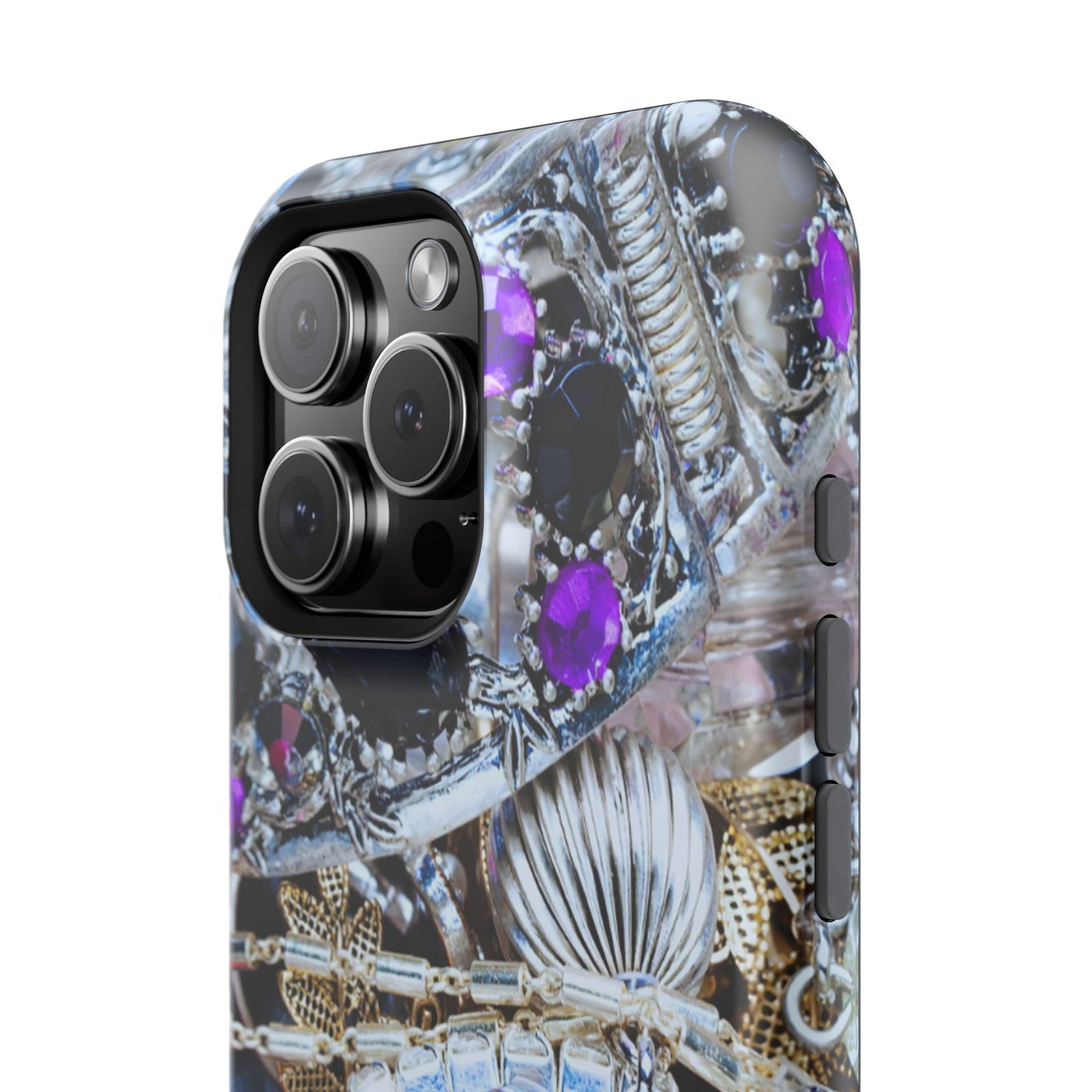 Impact-Resistant Phone Case – Chrome Jewel