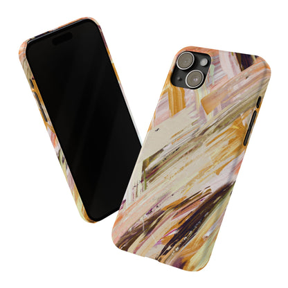 Slim Phone Case – Brush & Bronze