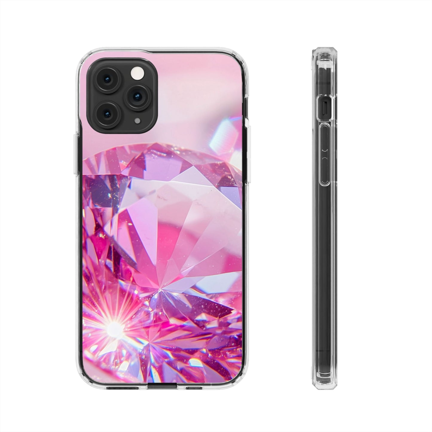 Clear Phone Case – Pink Ice