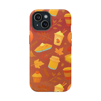 Autumn Treats Magnetic Phone Case — Fall Coffee & Pastry Protective Cover