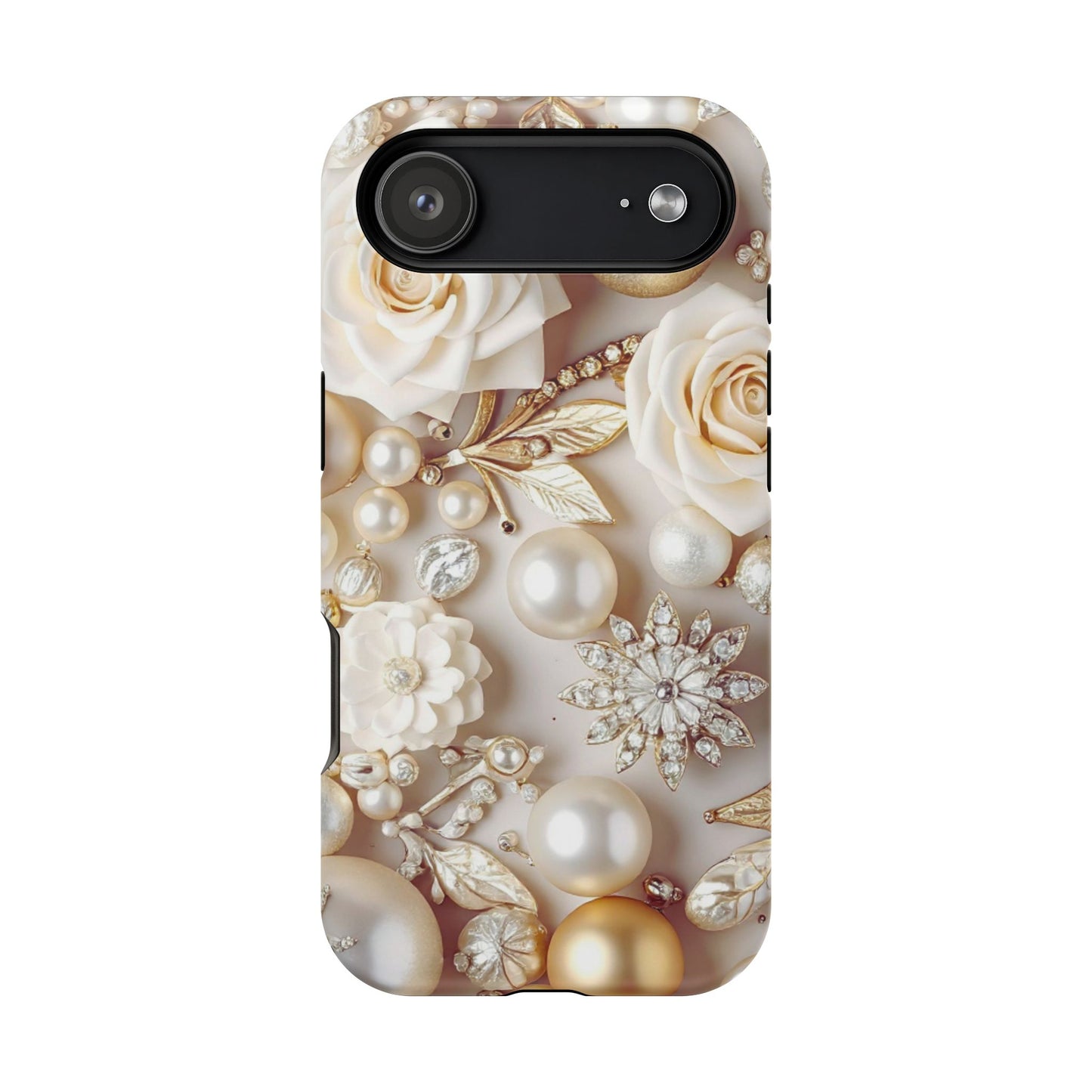 Wireless-Charging Compatible Case – Ivory Opulence