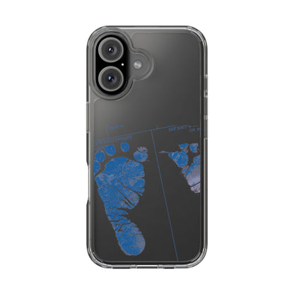 Clear Phone Case – Mom’s Little Blue Footprints