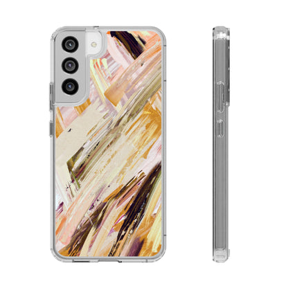 Clear Phone Case – Brush & Bronze