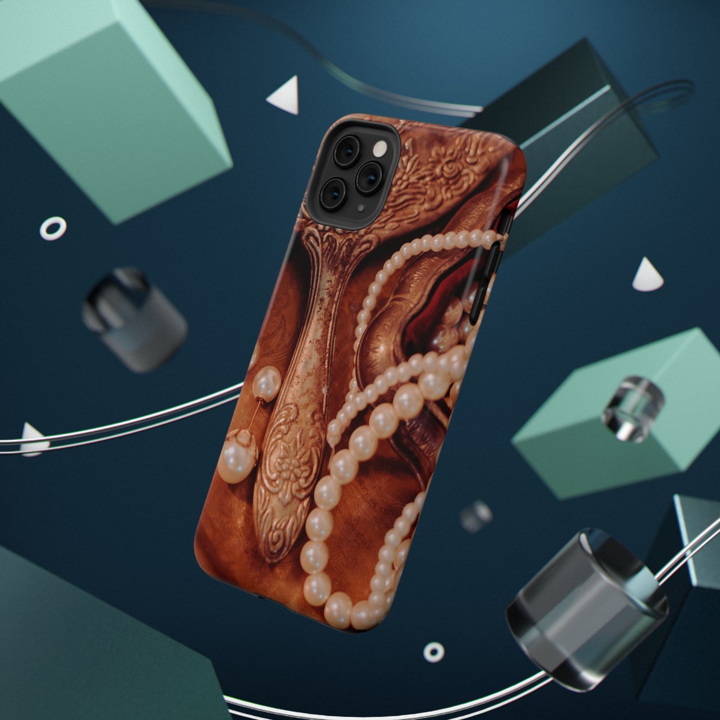 Impact-Resistant Phone Case – Bronze Vanity