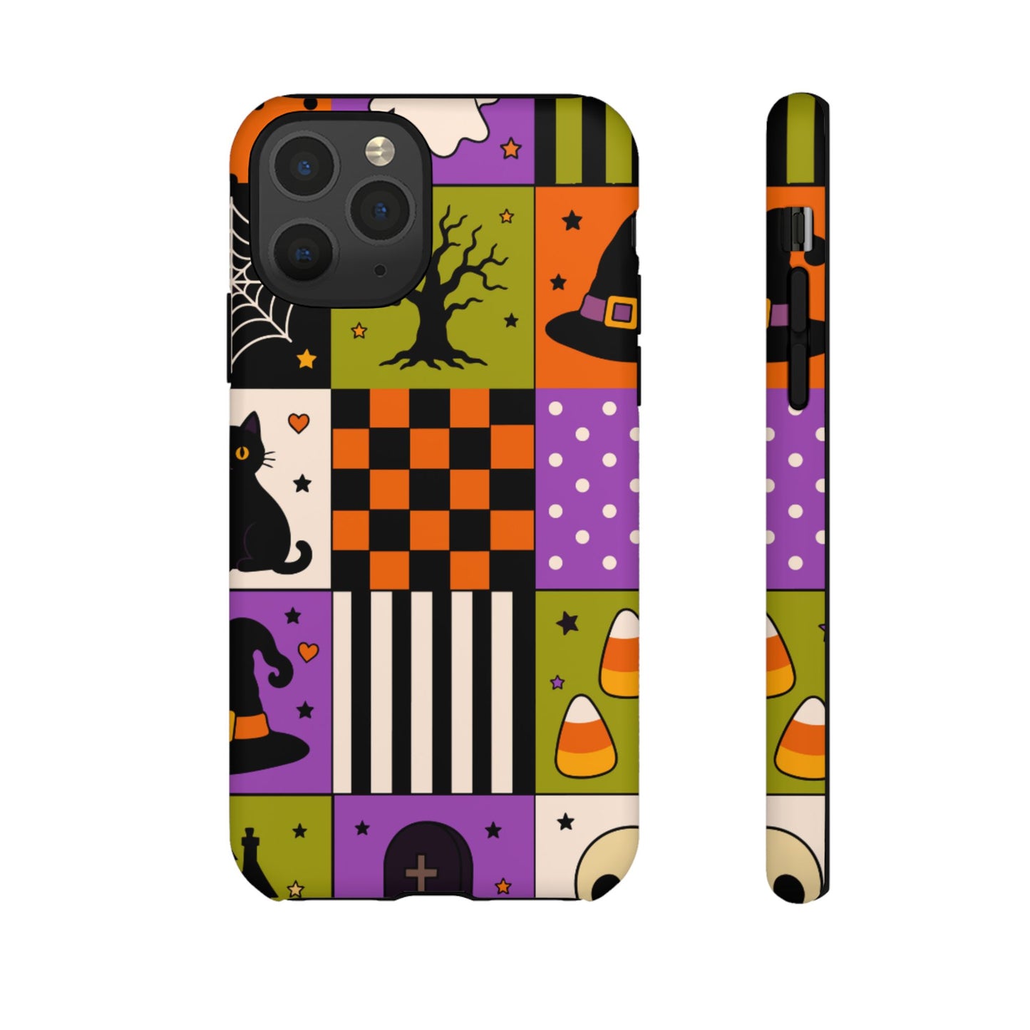 Protective Phone Case – Spooky Patchwork