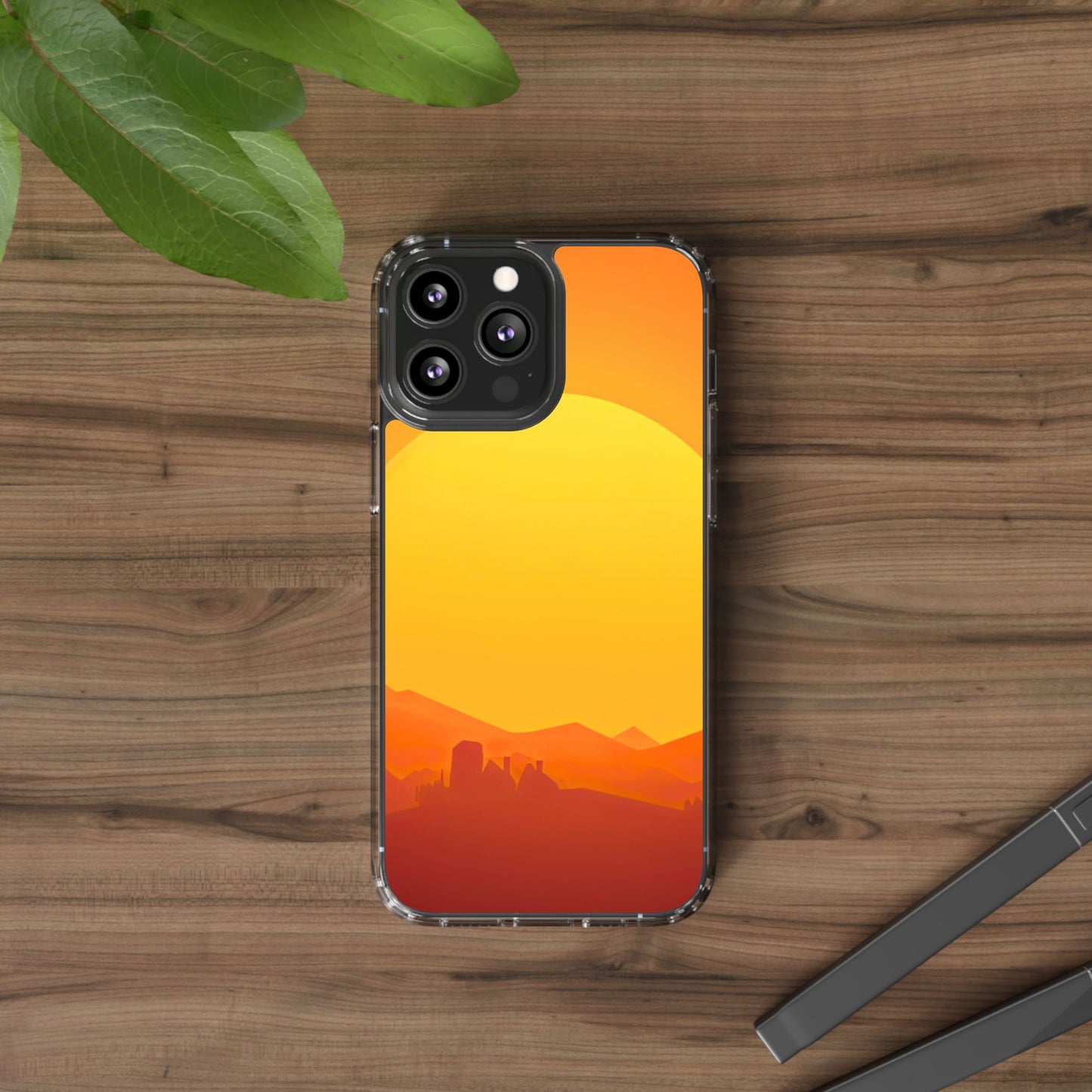 Clear Phone Case – Desert Sunrise