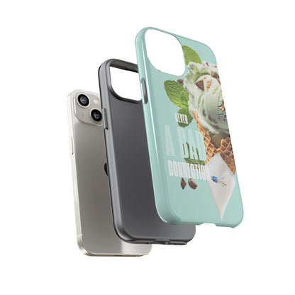 Mint Chocolate Ice Cream Phone Case — "Never a Bad Connection" Protective Cover