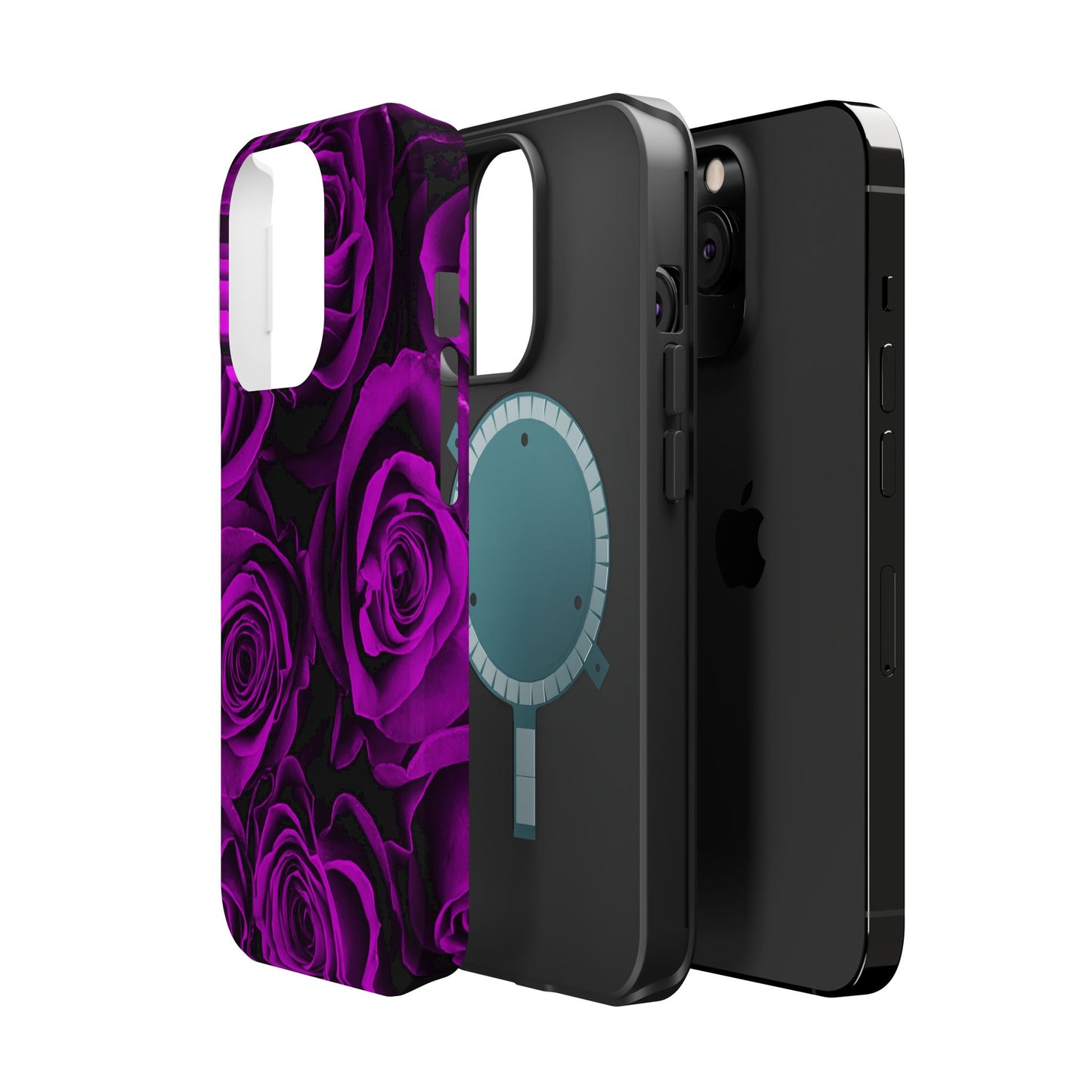 Wireless-Charging Compatible Case – Amethyst Roses