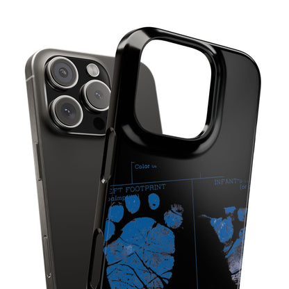 Snap Phone Case – Mom’s Little Blue Footprints