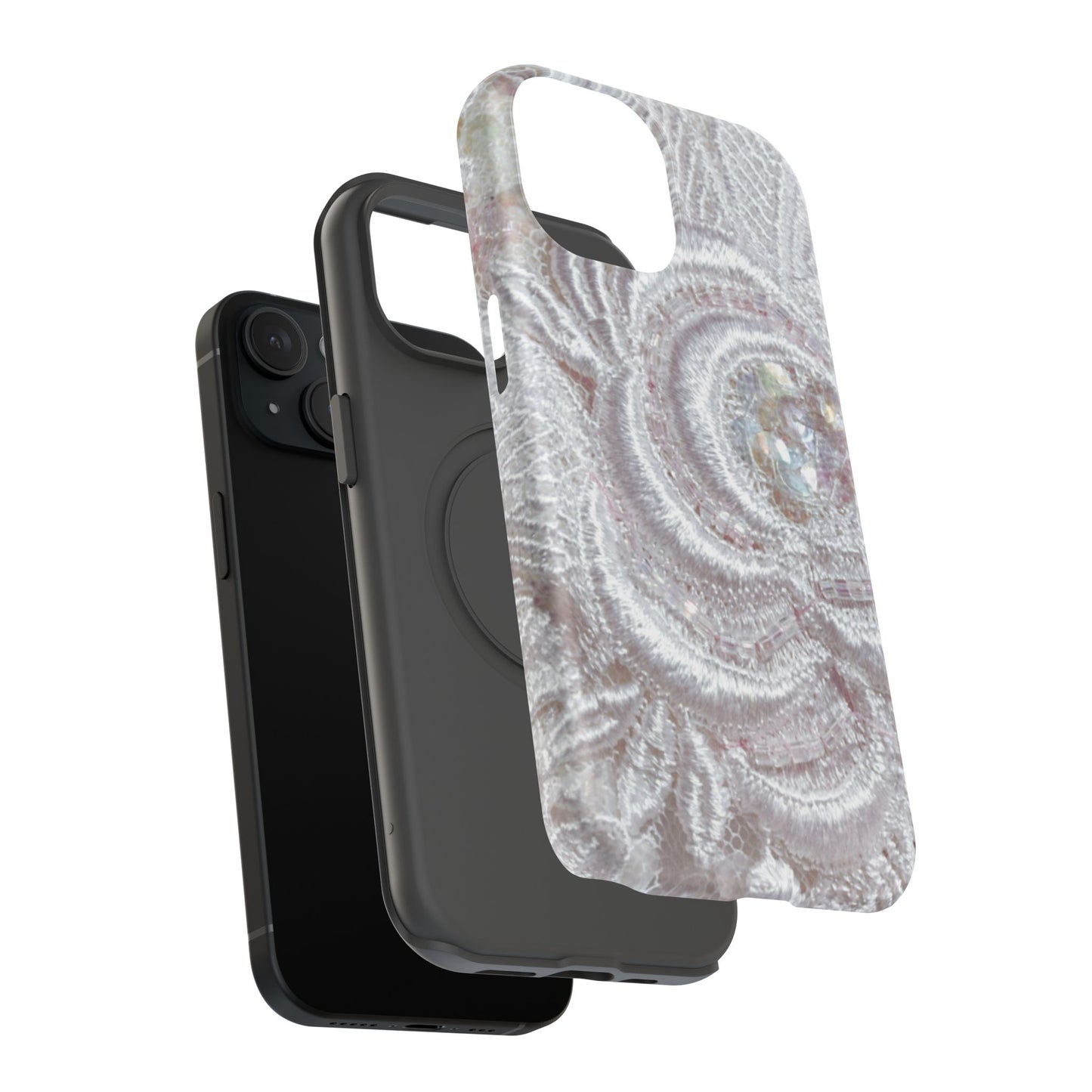 Impact-Resistant Phone Case – Lace Veil